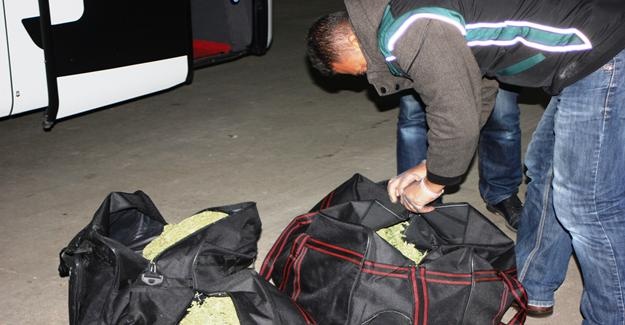 Yolcu otobüsünde 53 kilo esrar ele geçirildi