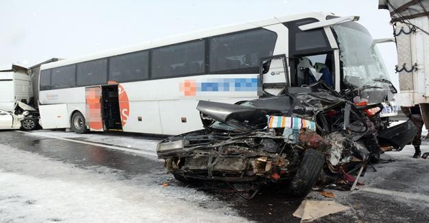 Aksaray’da 36 araç birbirine girdi