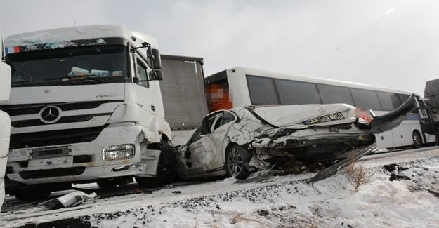 Aksaray’da 36 araç birbirine girdi