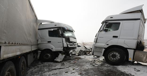 Aksaray’da 36 araç birbirine girdi