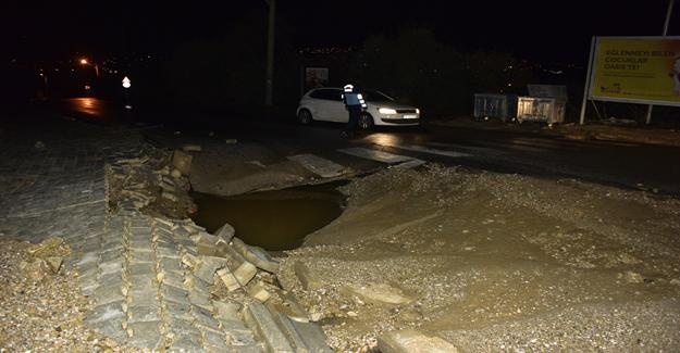 Bodrum’da su borusu patladı