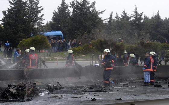 İstanbul'da Düşen Helikopter