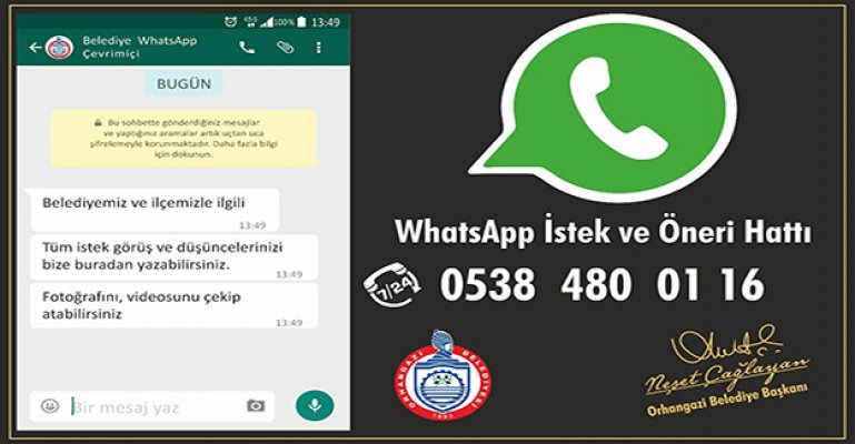 Belediyeden WhatsApp ihbar hattı