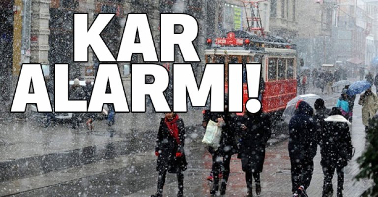 İstanbul'da kar alarmı