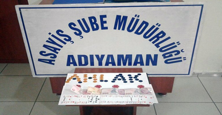 Adıyaman’da kumar operasyonu