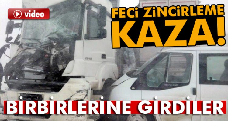 Aksaray’da 36 araç birbirine girdi: 41 yaralı