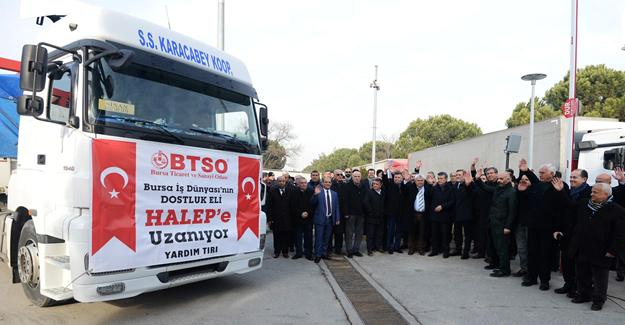 Bursa İş Dünyasından Halep’e 37 TIR Yardım