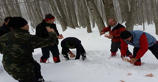 Bursalı dağcılar yaban hayvanlarını unutmadı