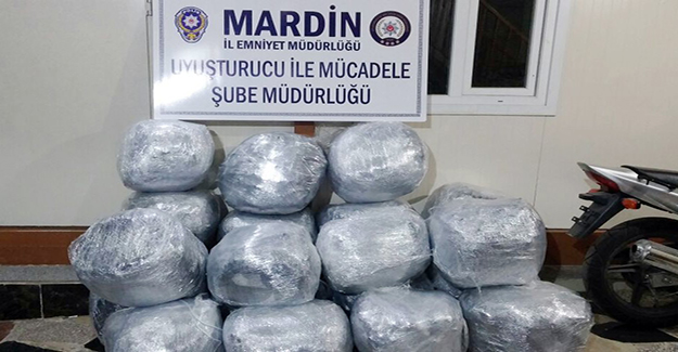 Mardin'de 198 kilogram esrar ele geçirildi