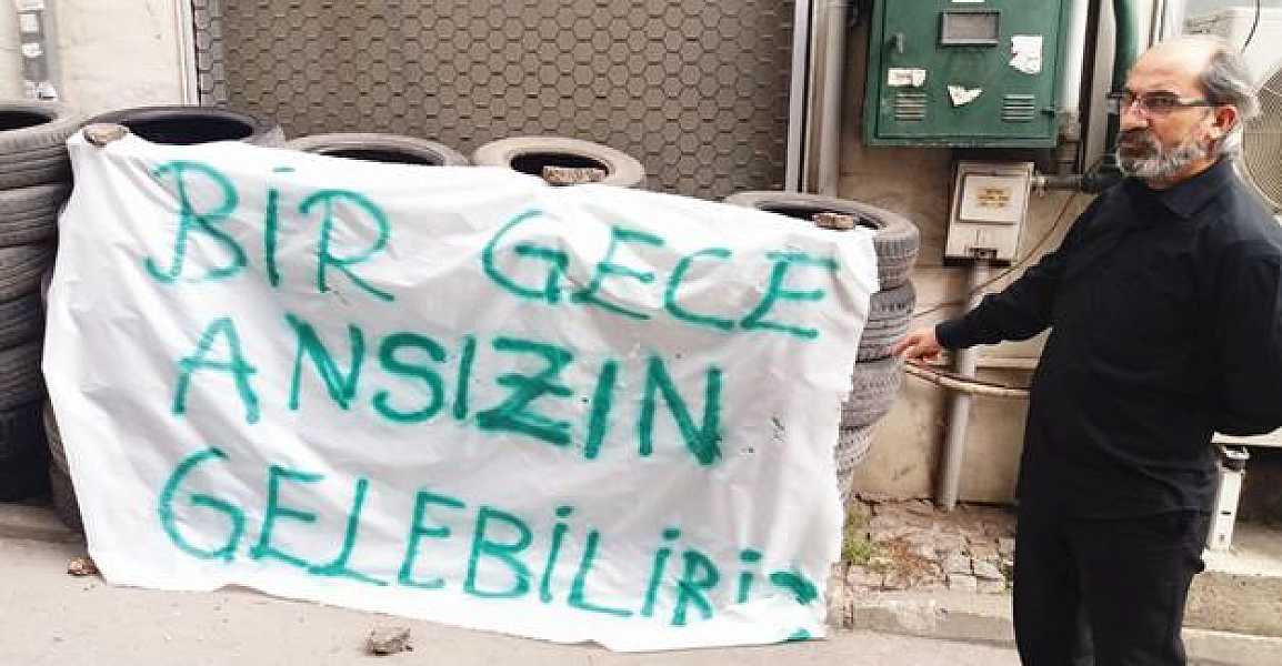 Pankartlı tehdide o gazeteden yanıt