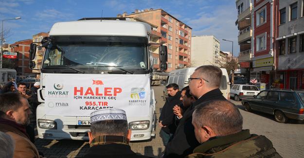 Karacabey Belediyesi’nden Halep’e Şefkat Eli