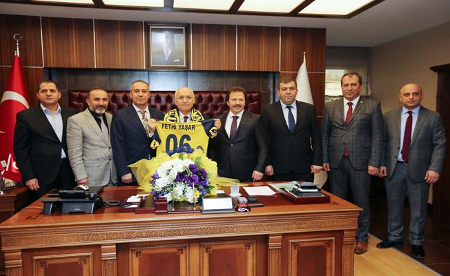 Ankaragücü yönetiminden Yenimahalle Belediyesi’ne ziyaret