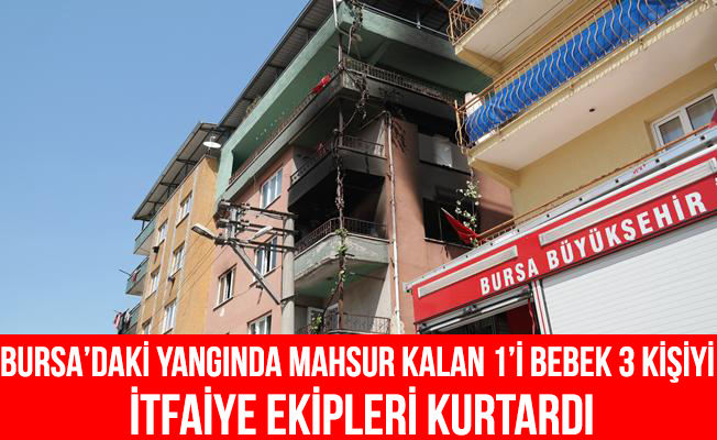 Bursa'da dikkaldırım'da apartman yangını