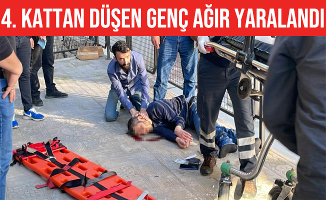 Düzce'de 4. kattan düşen genç ağır yaralandı