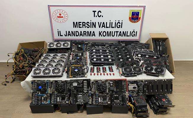 Mersin'de kaçak kripto para üretimi baskını