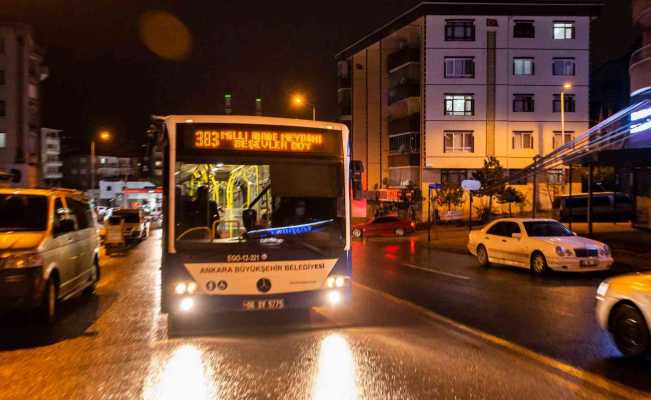 Ankara’da EGO otobüslerinde 24 saat ulaşım tekrar başlıyor