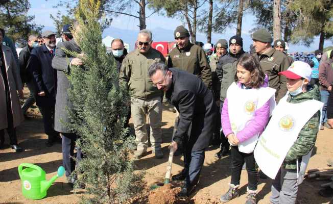 Aydın’da 10 bin adet fidan toprakla buluştu