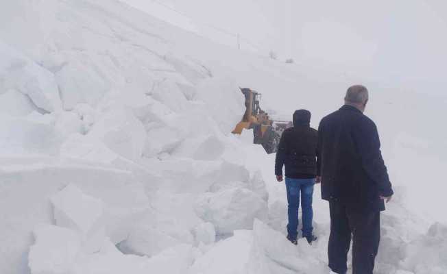 Bingöl’de yol açıldığı sırada çığ düştü