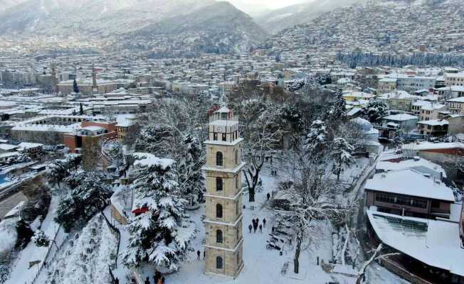 Bursa’nın simge yerlerinden kar manzaraları