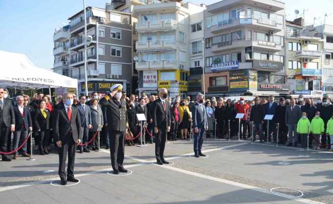 Çanakkale Zaferinin 107.yıldönümü tören ve çelenk sunumu ile anıldı