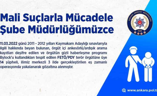 FETÖ/PDY terör örgütü üyelerine operasyon: 14 gözaltı