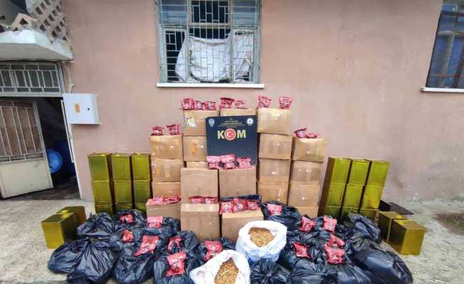 Hatay’da 1 ton kaçak nargile tütünü ele geçirildi