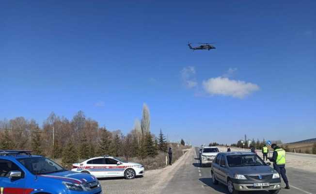 Helikopter destekli trafik denetimi yapıldı