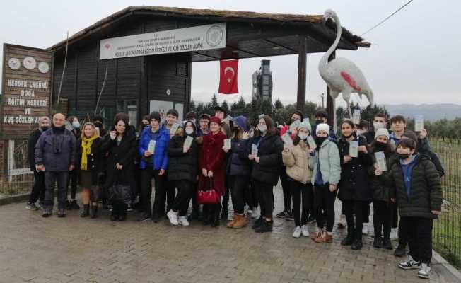 Hersek Lagünü öğrencilerin ilgi odağı oldu