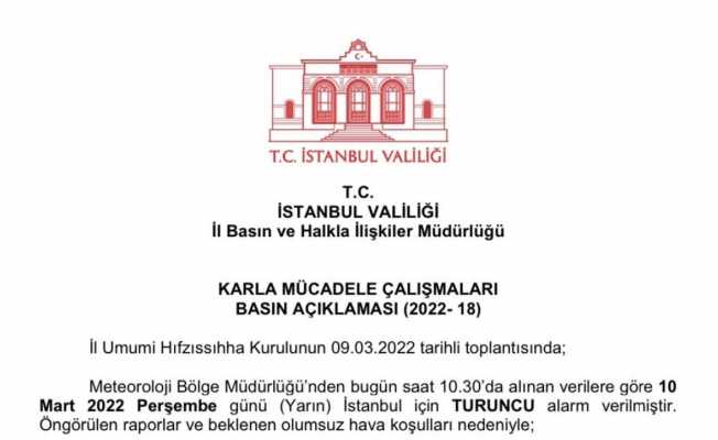 İstanbul’da eğitime kar tatili