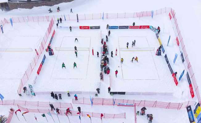 Kar Voleybolu Avrupa Kupası heyecanı Erciyes’te başladı