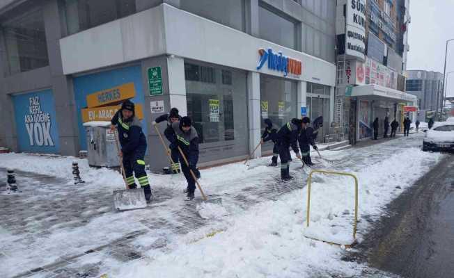 Kar yağışı Nevşehir’de etkili oldu