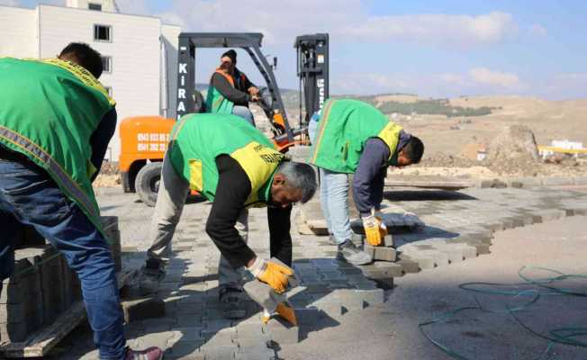 Karaköprü’de üst yapı çalışması