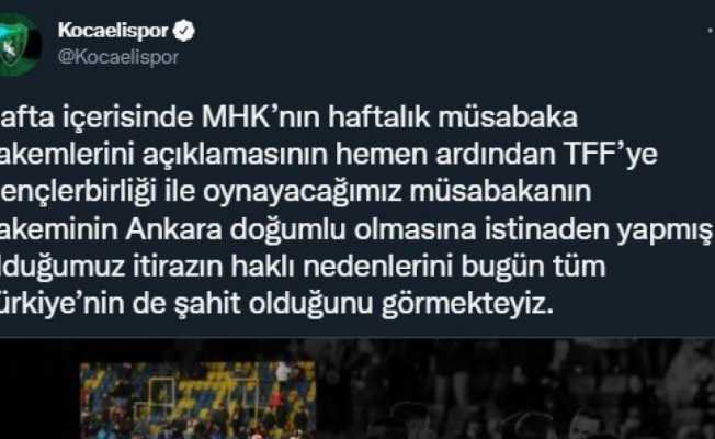 Kocaelispor’dan hakem isyanı