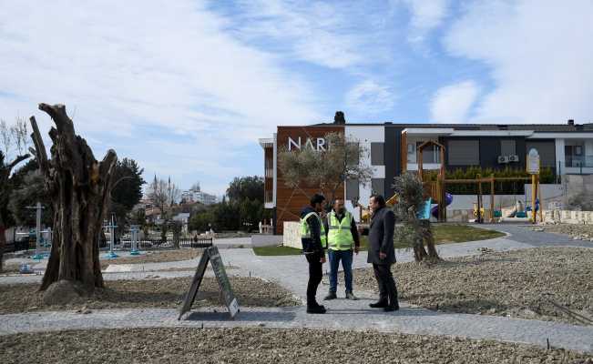 Kuşadası’nda futbol  temalı parkta sona yaklaşıldı