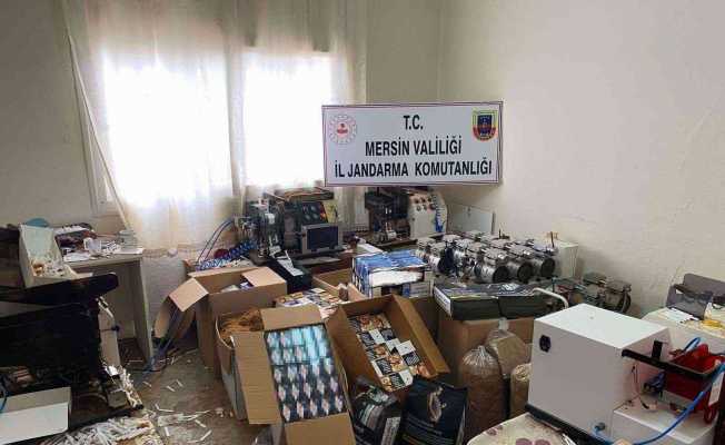 Mersin’de kaçak sigara imalathanesine operasyon: 4 gözaltı