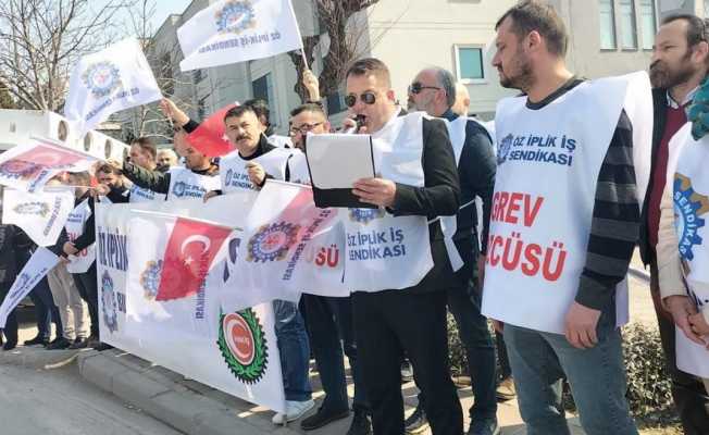 Öz İplik İş Sendikası Bursa’daki işçiler için eylem yaptı