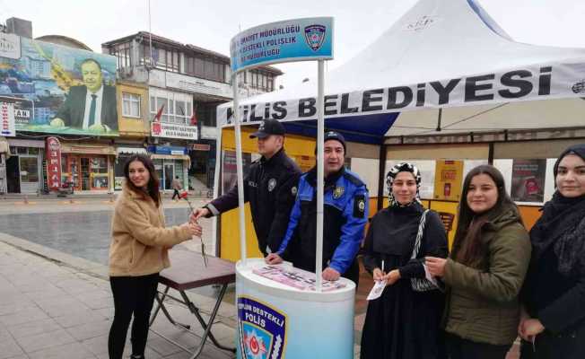 Polisten bayanlara KADES uygulaması