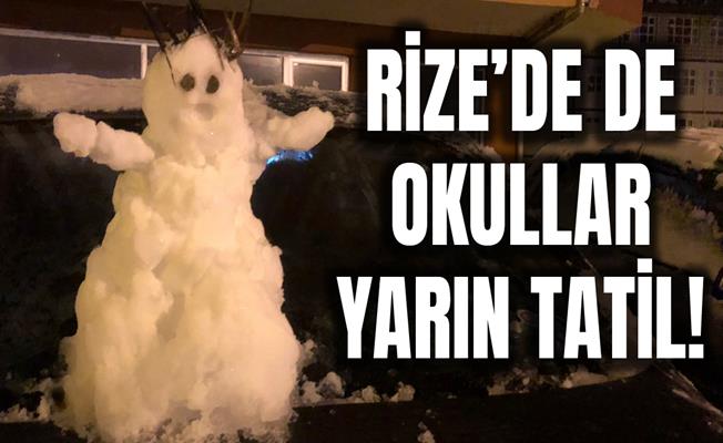 Rize’de eğitime 1 gün daha ara