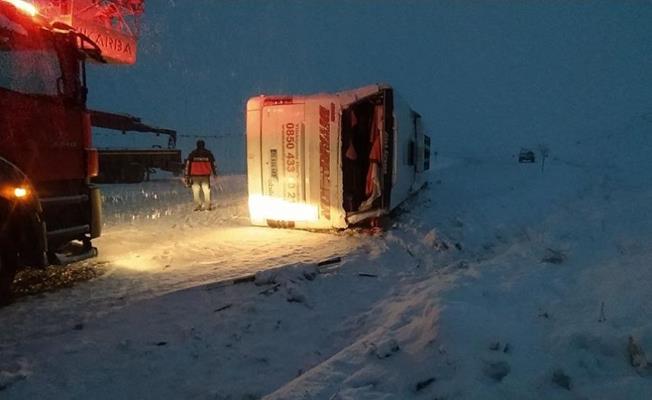 Sivas’ta otobüs kazası 36 yaralı