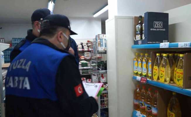 Tuzla Belediyesi ekiplerinden marketlere yağ denetimi